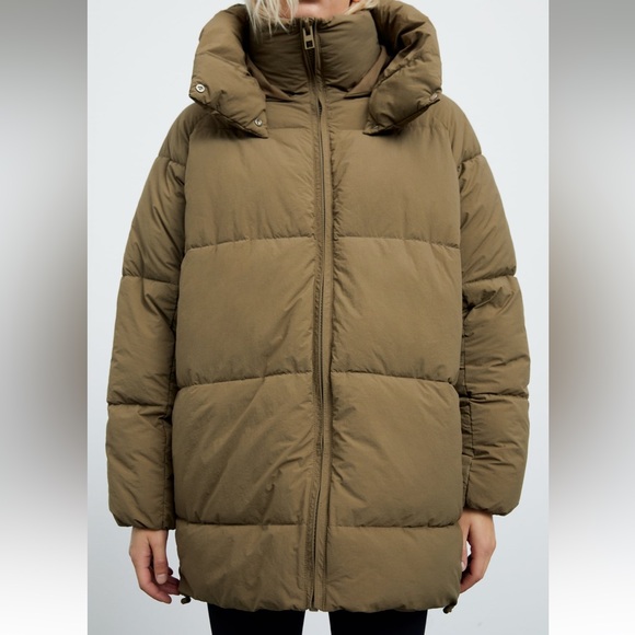 Zara WATER REPELLENT PUFFER COAT (NWOT) - Picture 7 of 8